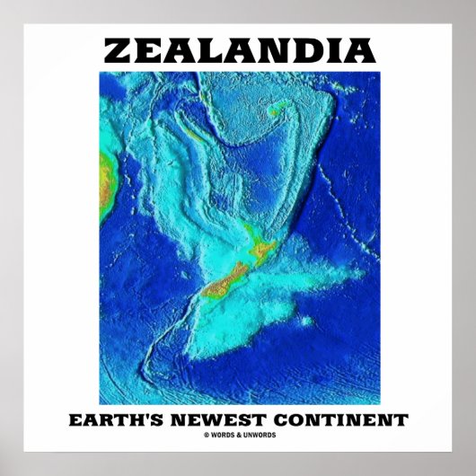 Zealandia Earth's nieuwste continent Poster (Voorkant)