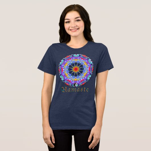 Zealous Namaste Kaleidoscope Tri-Blend Shirt (Voorkant volledig)