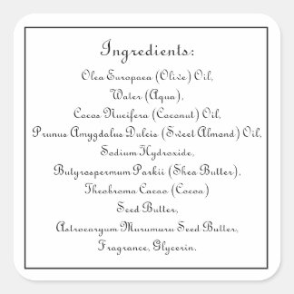 Zeap Skincare Ingrediënt Listening Product dat is  Vierkante Sticker