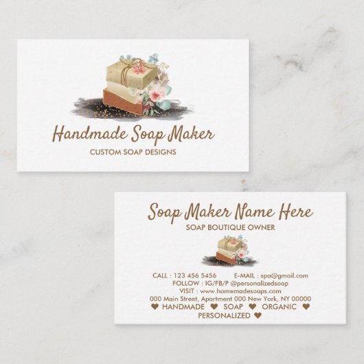 Zeap Sparkle Floral Visitekaartje (Voorkant / Achterkant)