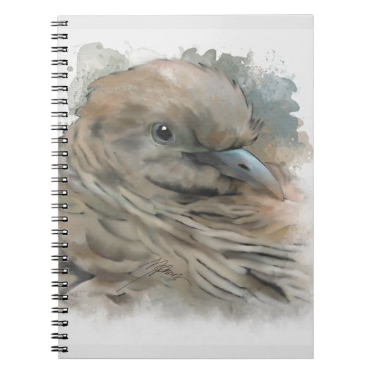 Zebaduif Aquarel Notitieboek (Voorkant)