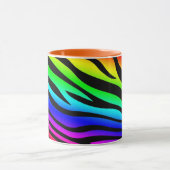 Zebbra Stripes Rainbow Mok (Midden)