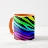 Zebbra Stripes Rainbow Mok (Voorkant links)