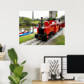 Zebedee stoommachine in Lappa Valley Poster (Thuiskantoor)