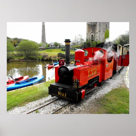 Zebedee stoommachine in Lappa Valley Poster (Voorkant)