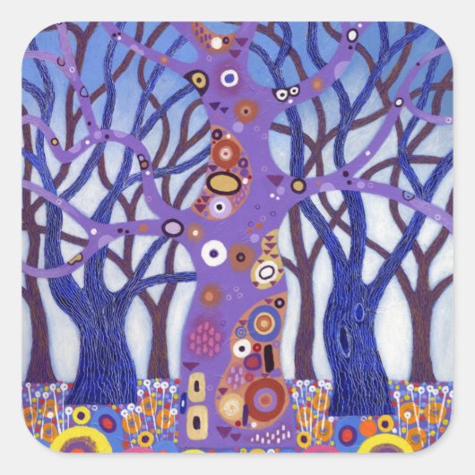 Zebedee tot 2012 vierkante sticker (Voorkant)