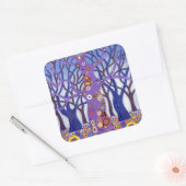 Zebedee tot 2012 vierkante sticker (Envelop)