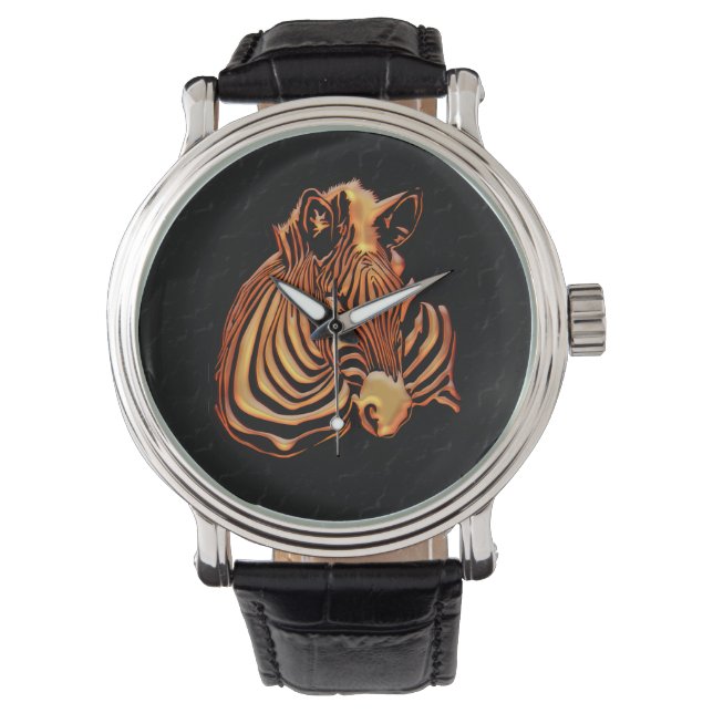 Zebra 1 & 2 volgen - Nummeropties Horloge (Voorkant)