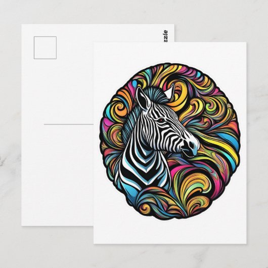 Zebra 1 briefkaart (Voorkant / Achterkant)