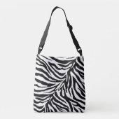 zebra 1 - dierlijke afdruk in zwart-wit crossbody tas (Achterkant)