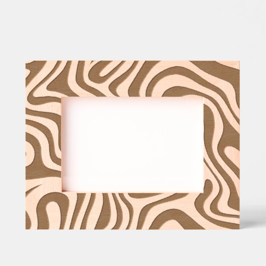 Zebra 1 Etched Wooden Frame Engraved Frames Gegraveerde Lijstjes (Voorkant)