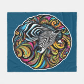Zebra 1 fleece deken (Voorkant (Horizontaal))