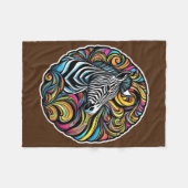 Zebra 1 fleece deken (Voorkant (Horizontaal))