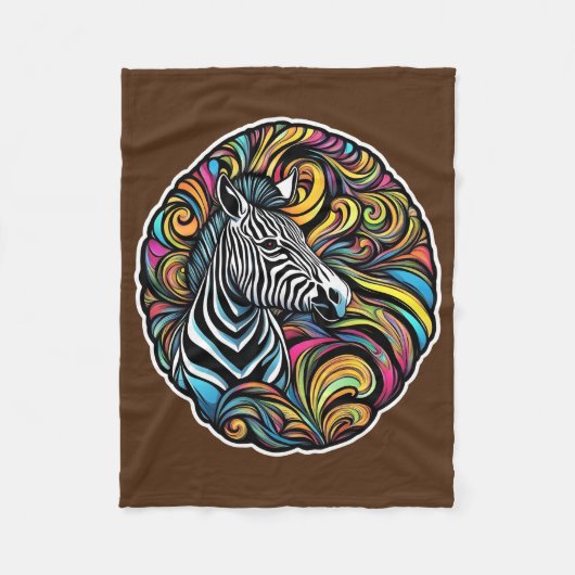 Zebra 1 fleece deken (Voorkant)