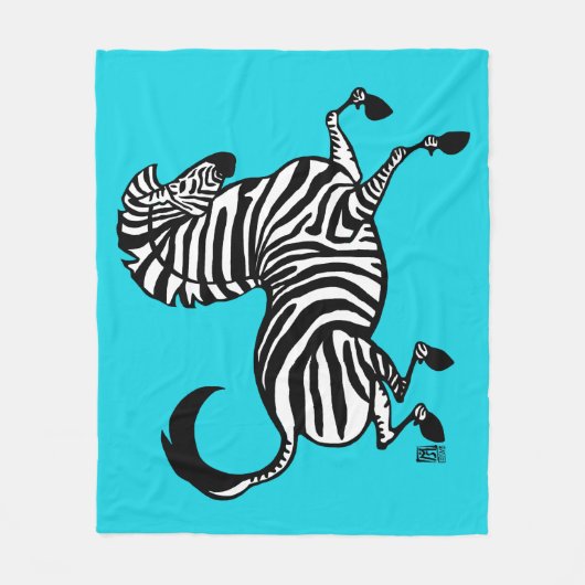 Zebra 1 fleecedeken fleece deken (Voorkant)