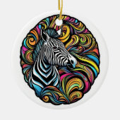 Zebra 1 keramisch ornament (Voorkant)