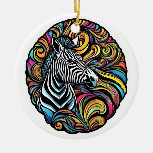 Zebra 1 keramisch ornament (Voorkant)