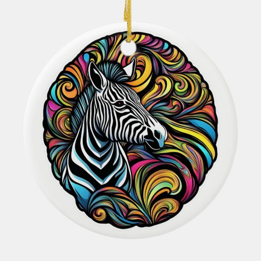 Zebra 1 keramisch ornament (Achterkant)