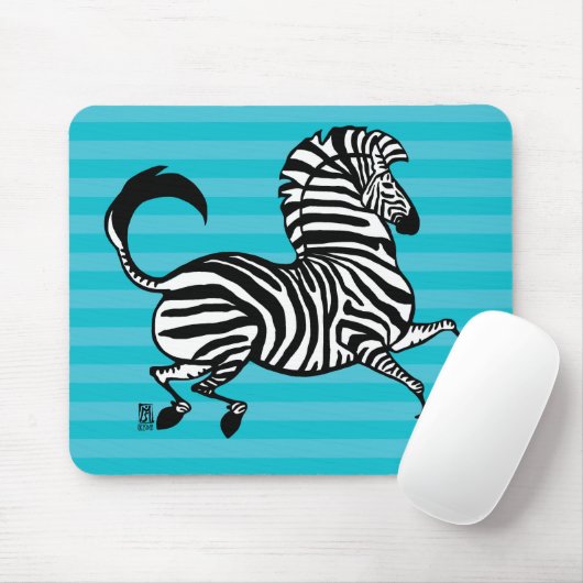 Zebra 1 Mousepad Muismat (Met muis)