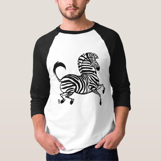 Zebra 1 Raglan Tshirt (Voorkant)