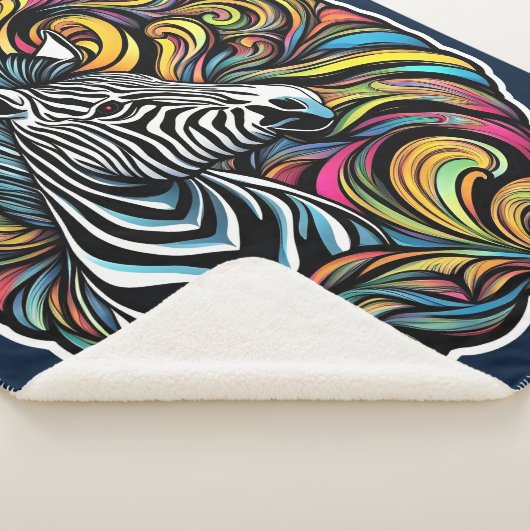 Zebra 1 sherpa deken (3/4)