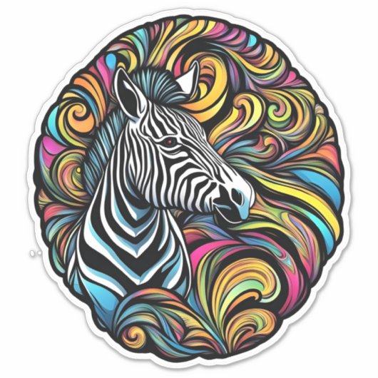 Zebra 1 sticker (Voorkant)