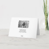 Zebra #1-Wenskaart Kaart (Achterkant)