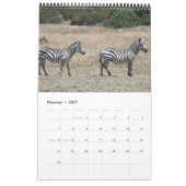 zebra 2011 kalender met één bladzijde (Feb 2027)