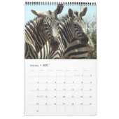 zebra 2011 kalender met één bladzijde (Jan 2027)