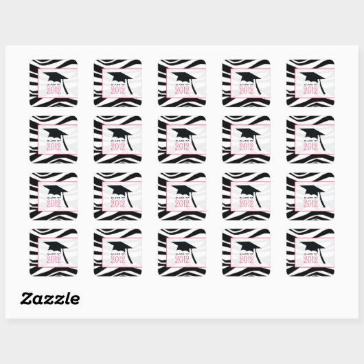Zebra 2012 Graduation Sticker (Vel)