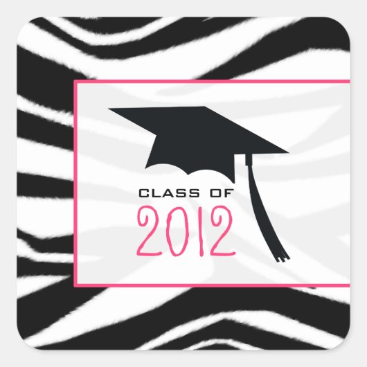 Zebra 2012 Graduation Sticker (Voorkant)