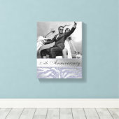 Zebra 25e Jubileum Fotodoek Zilver Canvas Afdruk (Insitu (Houten vloer))