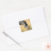 Zebra 2 van Burchell Vierkante Sticker (Envelop)