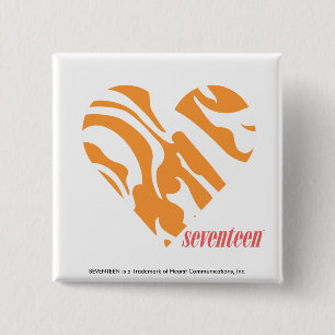 Zebra 2 vierkante button 5,1 cm