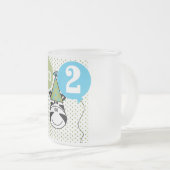 Zebra 2e Verjaardag T-shirts en geschenken Matglas Koffiemok (Voorkant rechts)