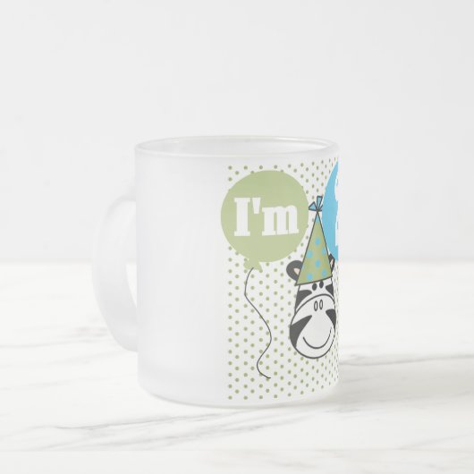 Zebra 2e Verjaardag T-shirts en geschenken Matglas Koffiemok (Voorkant links)