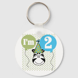 Zebra 2e Verjaardag T-shirts en geschenken Sleutelhanger