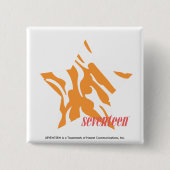 Zebra 3 vierkante button 5,1 cm (Voorkant)