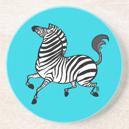 Zebra 3 Zandsteen Onderzetter (Voorkant)