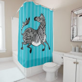 Zebra 4 Douchegordijn (In situ)