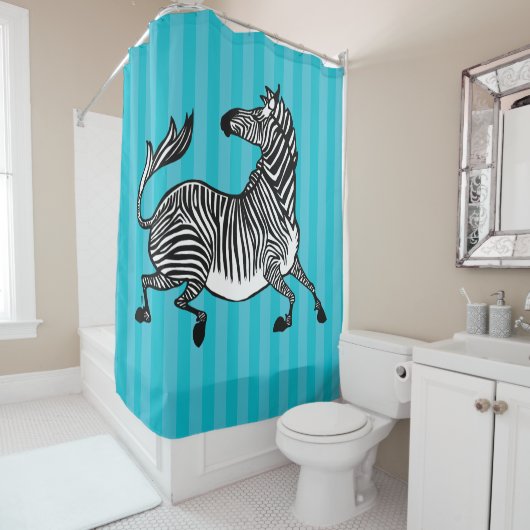 Zebra 4 Douchegordijn (In situ)