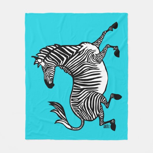 Zebra 4 fleecedeken fleece deken (Voorkant)
