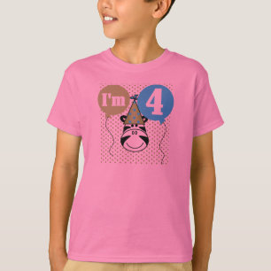 Zebra 4e verjaardag T-shirts en geschenken