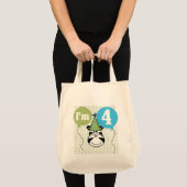 Zebra 4e verjaardag T-shirts en geschenken Tote Bag (Voorkant (product))