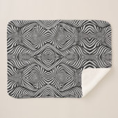 Zebra Abstract B&W Sherpa Deken (Voorkant (horizontaal))