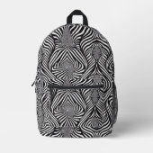 Zebra Abstract Z&W Bedrukte Rugzak (Voorkant)