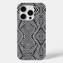 Zebra Abstract Z&W iPhone 15 Pro Case