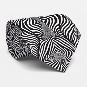 Zebra Abstract Z&W Stropdas