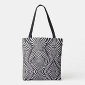 Zebra Abstract Z&W Tote Bag (Achterkant)