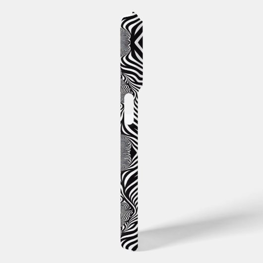 Zebra Abstracte B&W Sherpa Blanket Case-Mate iPhone Case (Achterkant / Rechts)